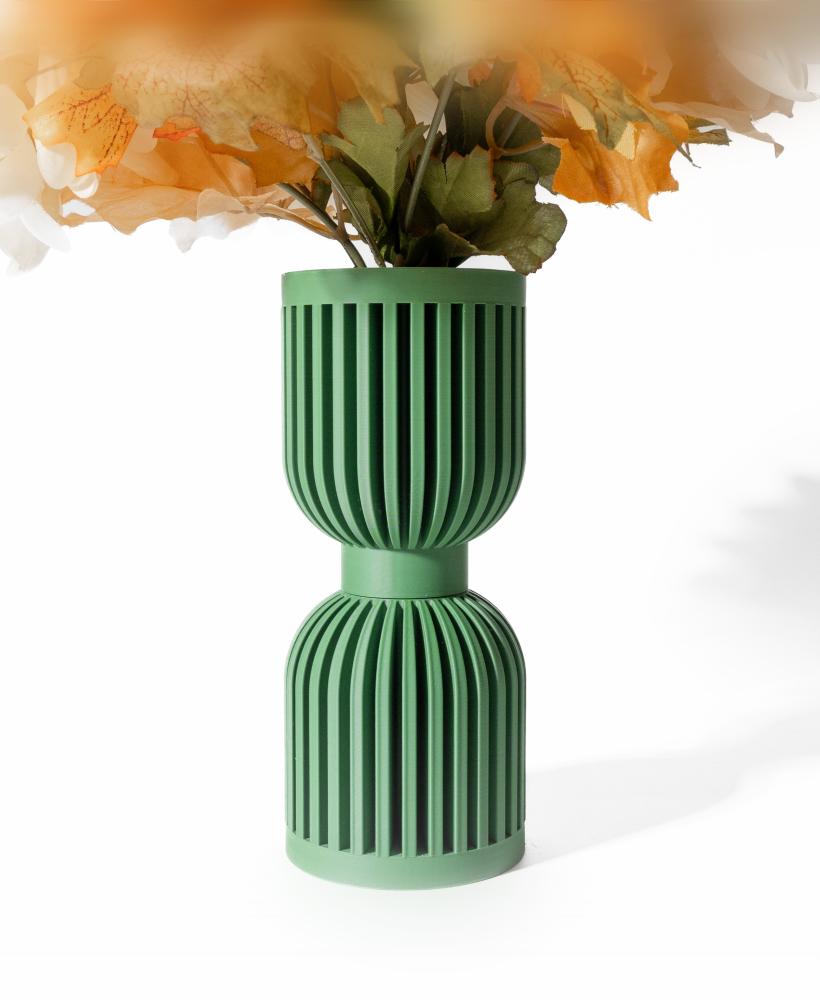 The Lira Vase, Modern and Unique Home Decor for Dried and Preserved Flower Arrangement  | STL File 3d model