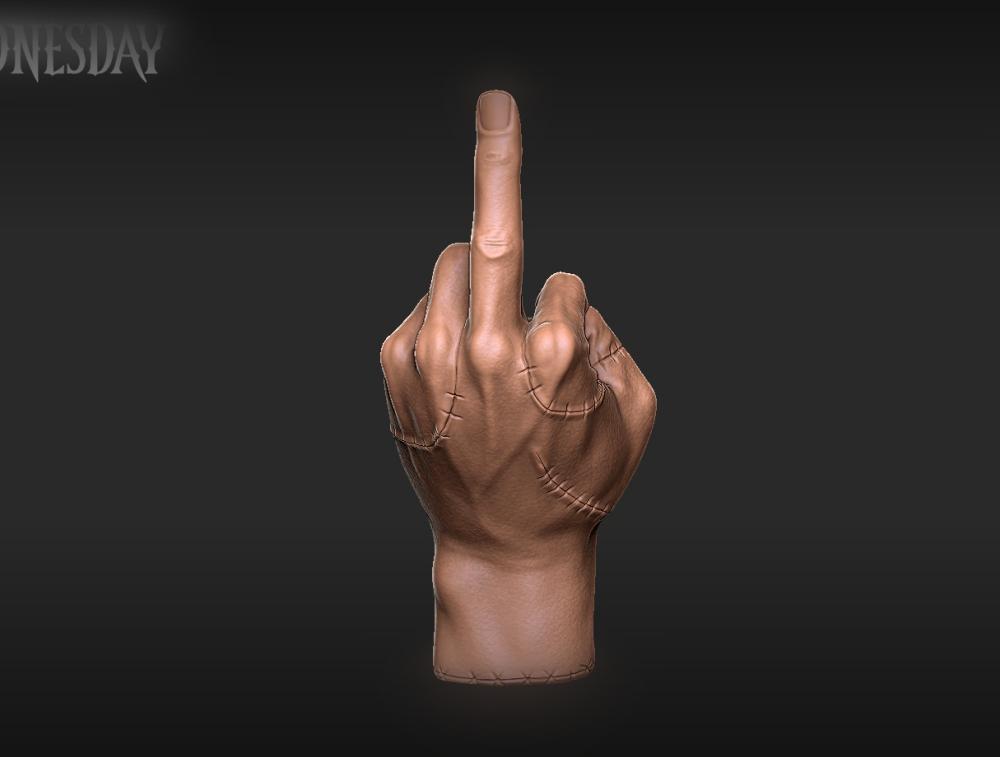 Thing middlefinger - Wednesday series 3D print model 3d model