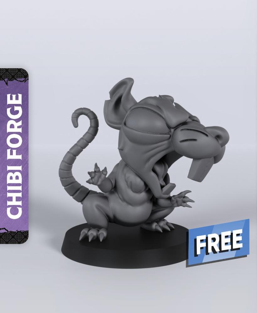 Dire Rat - With Free Dragon Warhammer - 5e DnD Inspired for RPG and Wargamers 3d model