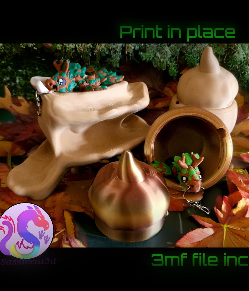 Fall display Log and Acorn stash *Personal use* 3d model