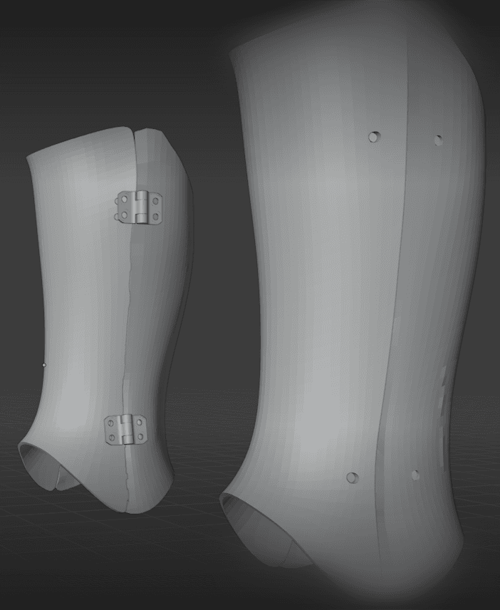 Greaves, Platelegs, Medieval, Knight Leg Armor/Armour 3d model