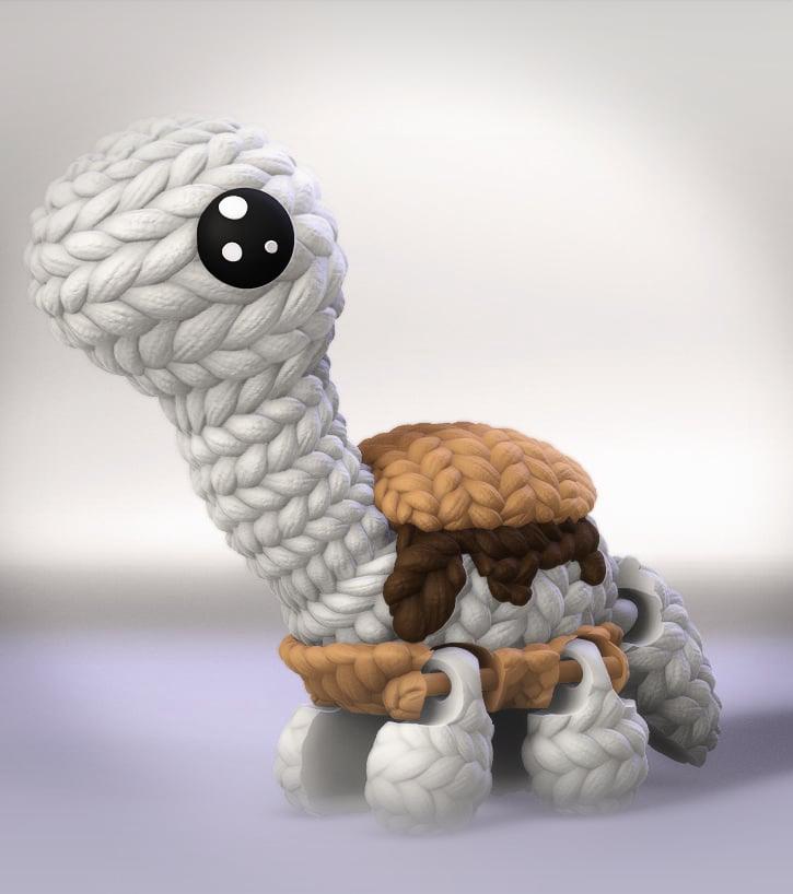 Crochet Bronto Smore'ous 3d model