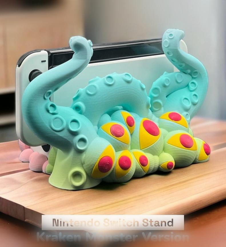 Kraken Nintendo Switch Stand - for OLED and Classic Version 3d model