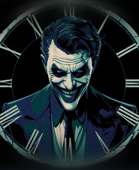 Fanart Clockface - The Evil Smile of DC Villain the Joker  - Animate 3d model