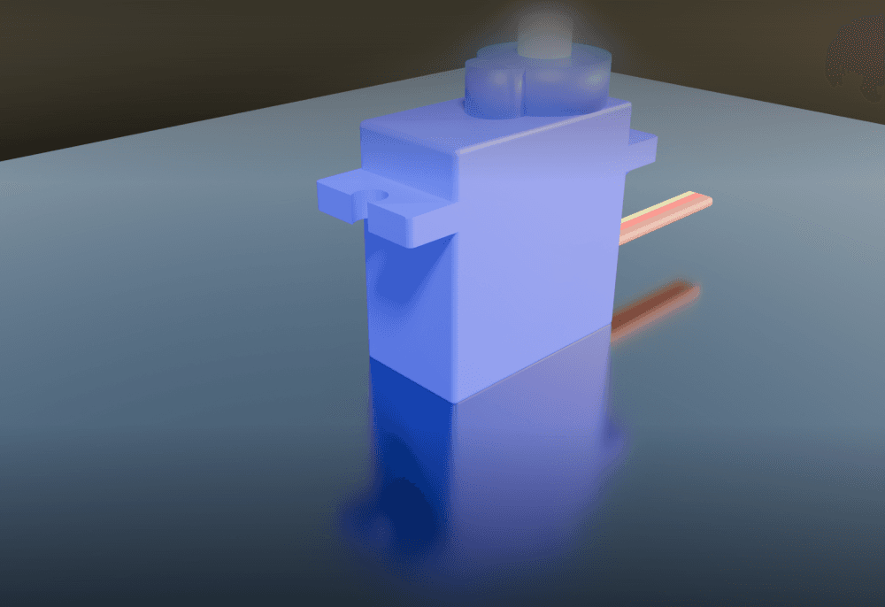 Microservo object with exact dimensions 3d model