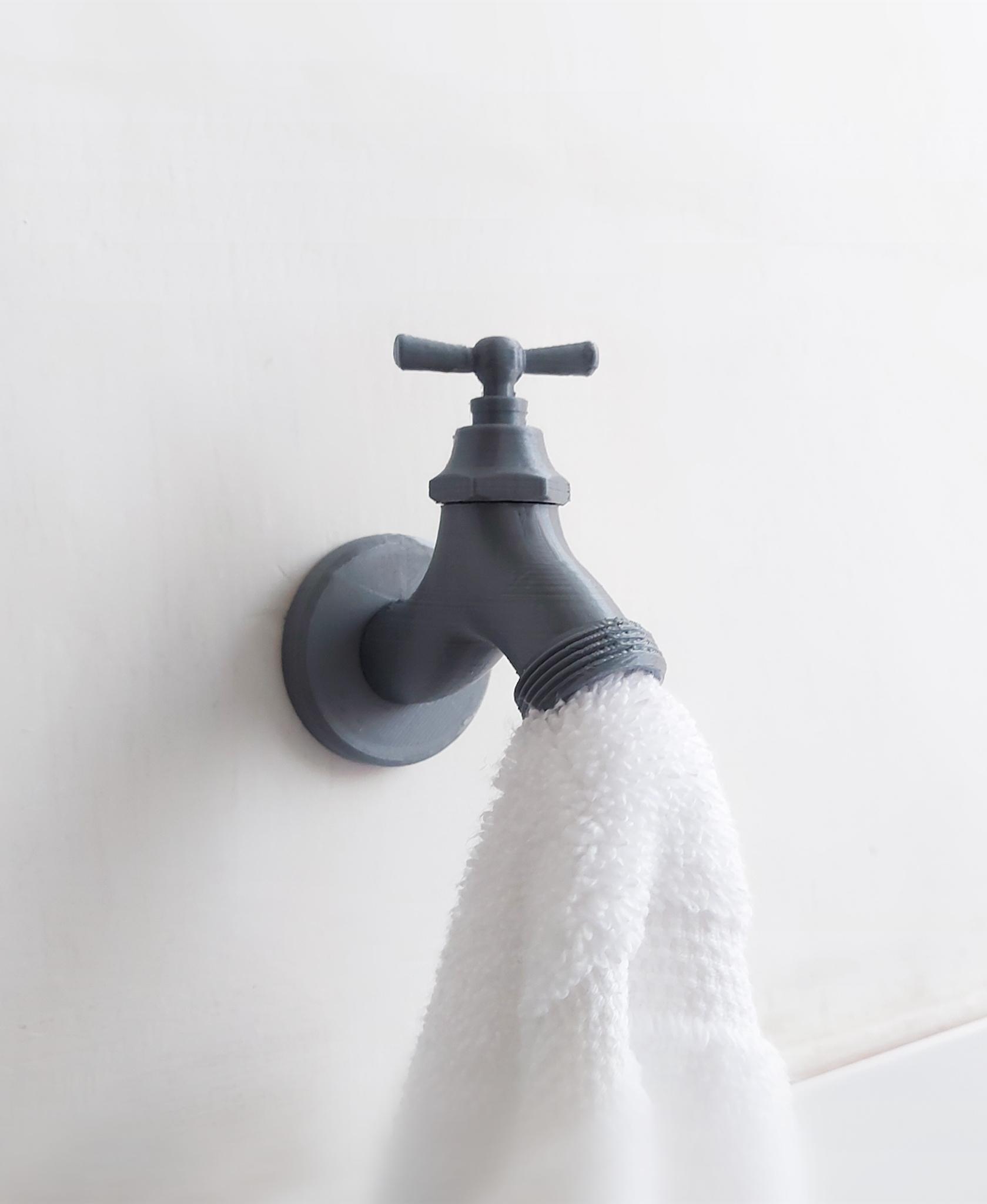 Faucet Towel Hanger 3d model