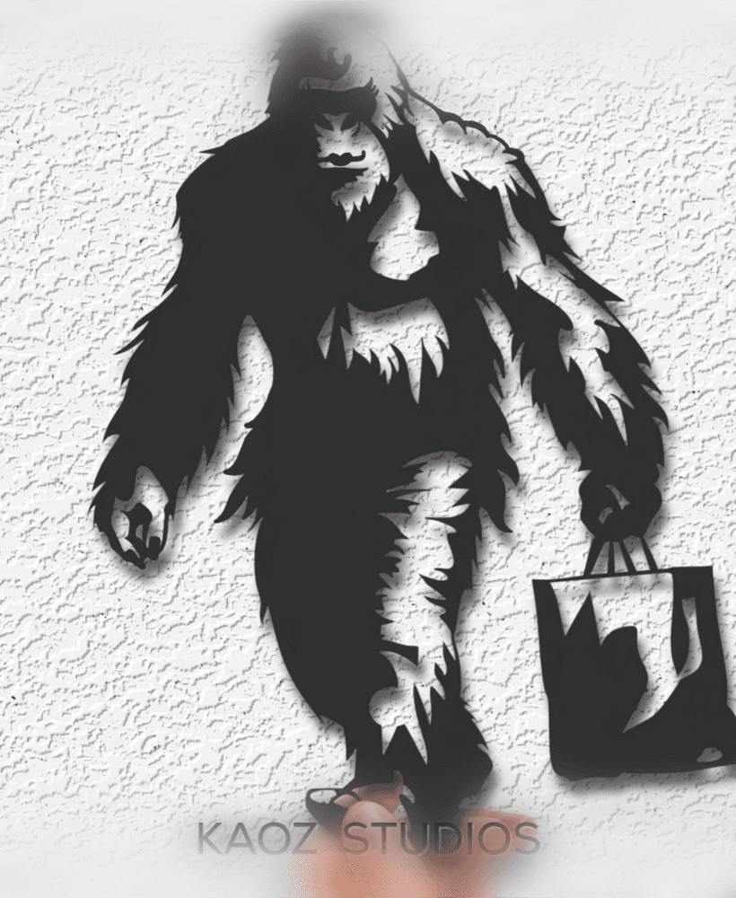 Mz Sassy bigfoot wall art sasquatch wall decor yeti decoration 3d model