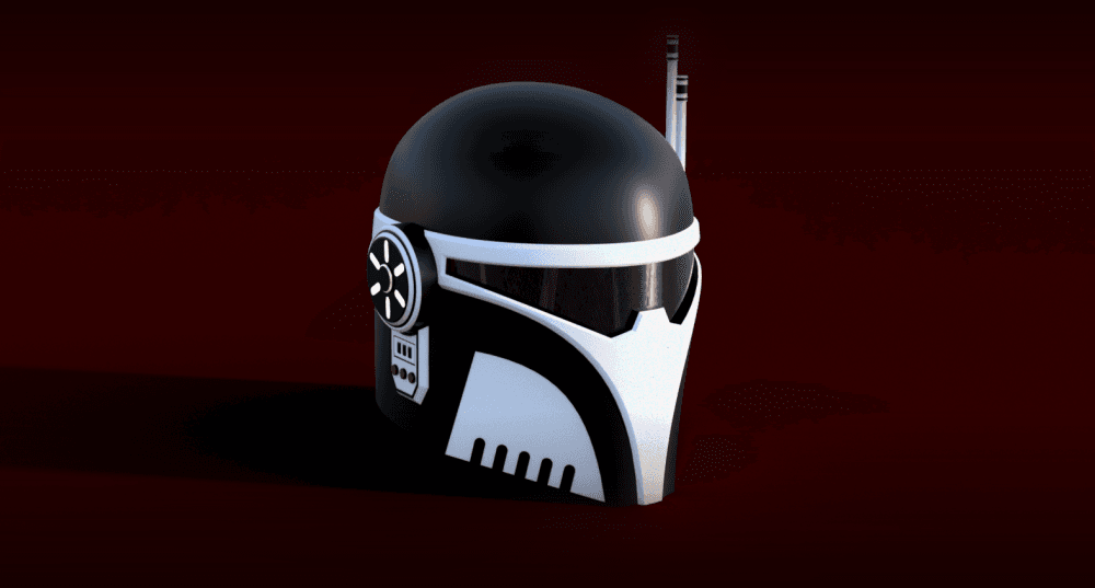 Imperial MK-7: Custom made Mandalorian Helmet STL File (3D Print File) 3d model