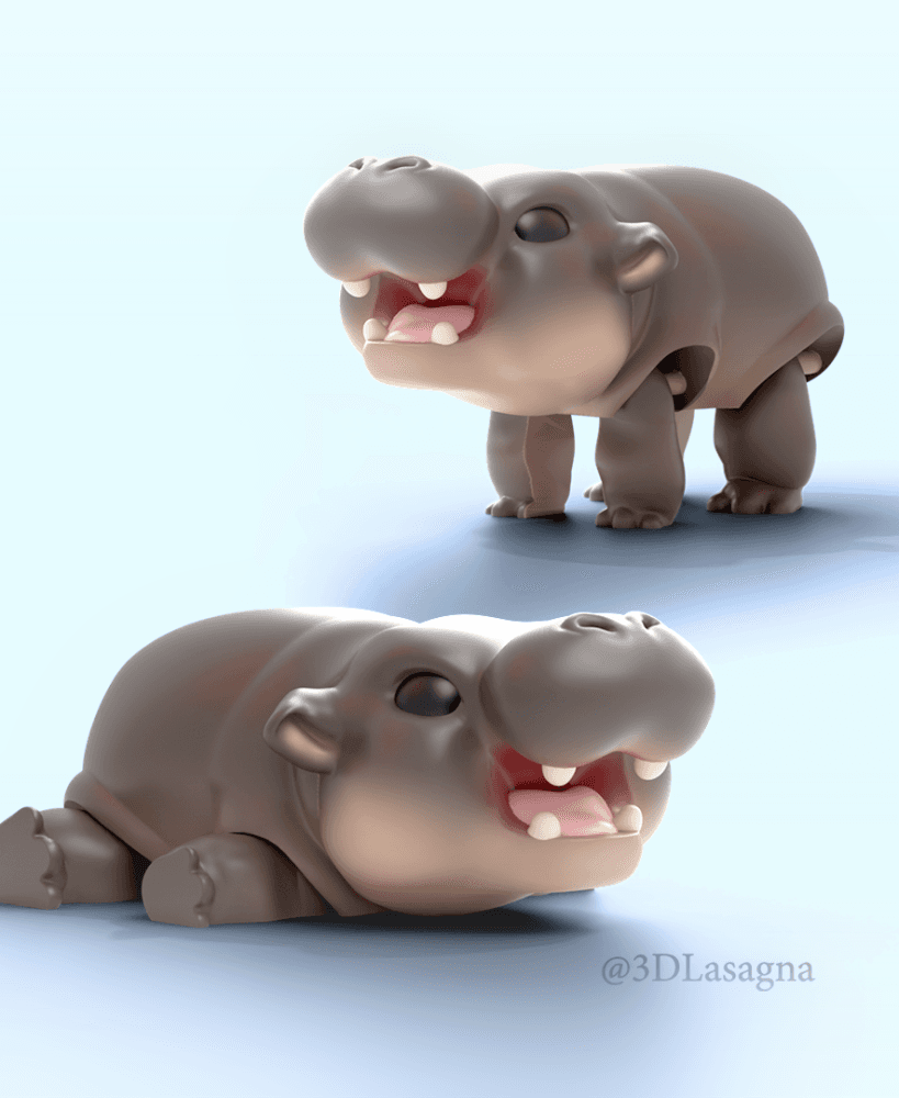 3DL Articulated Hippo 3d model