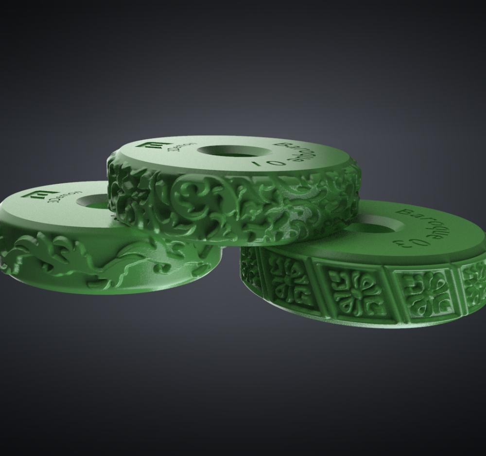 Stamp Wheels - Baroque Vol.01 (1-3) 3d model