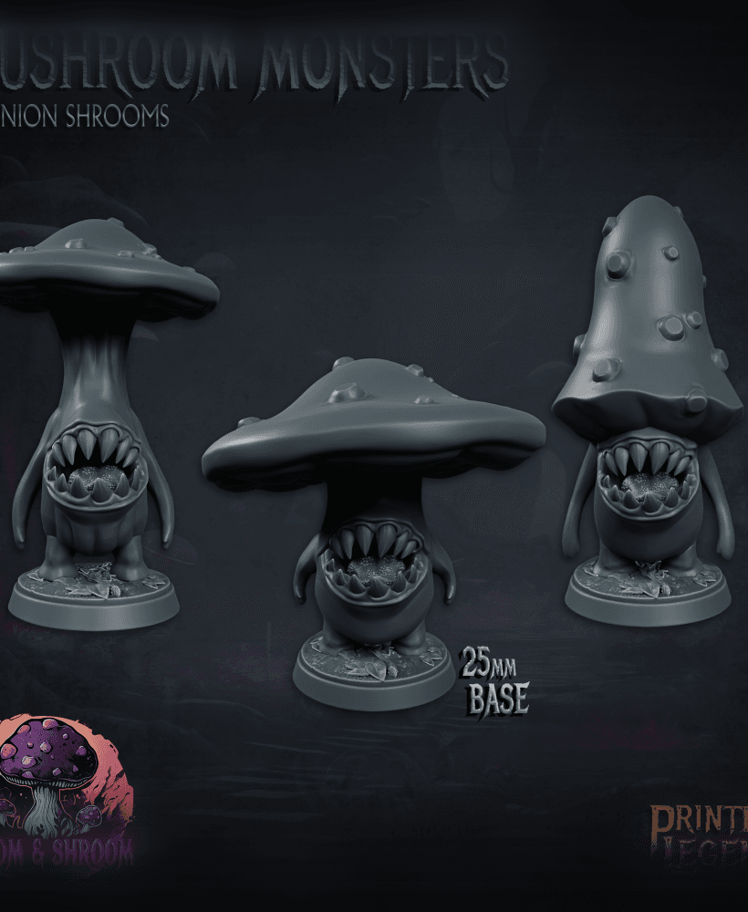 3x Mushroom Monster (25mm Bases) 3d model