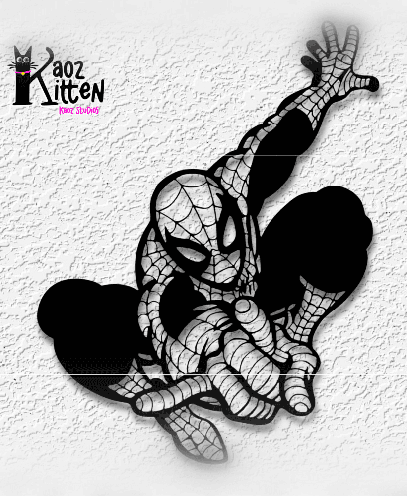 spiderman wall art spidey fanart decor 3d model