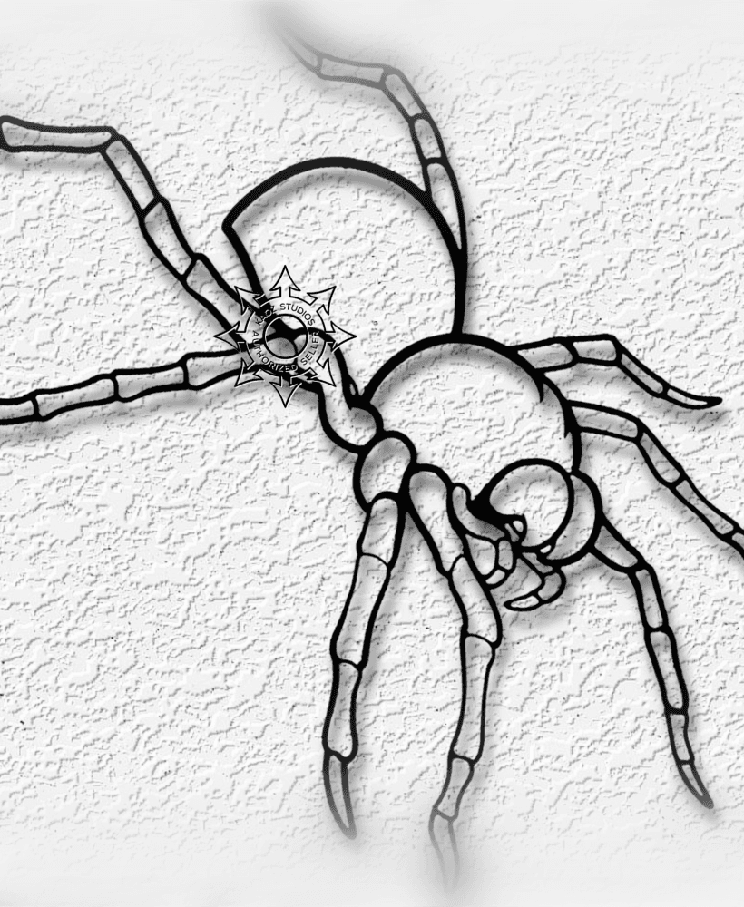 spider wall art tarantual decor halloween decoration 3d model