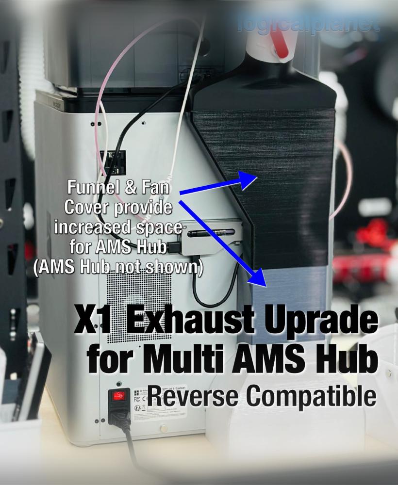 X1 Exhaust Upgrade for Multi AMS Hub 3d model