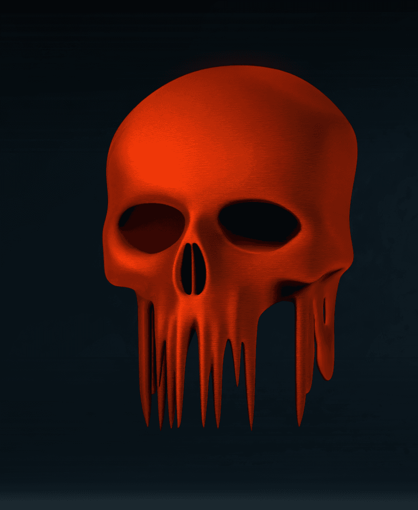 Dripping Skull 3d model