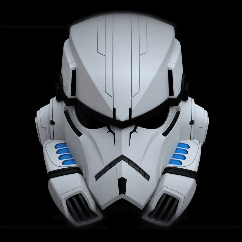 Play Arts Kai Strom Trooper Helmet STL 3D FILE 3d model