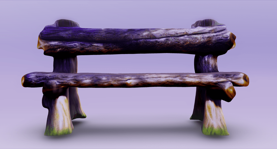 Another Wooden Bench 3d model