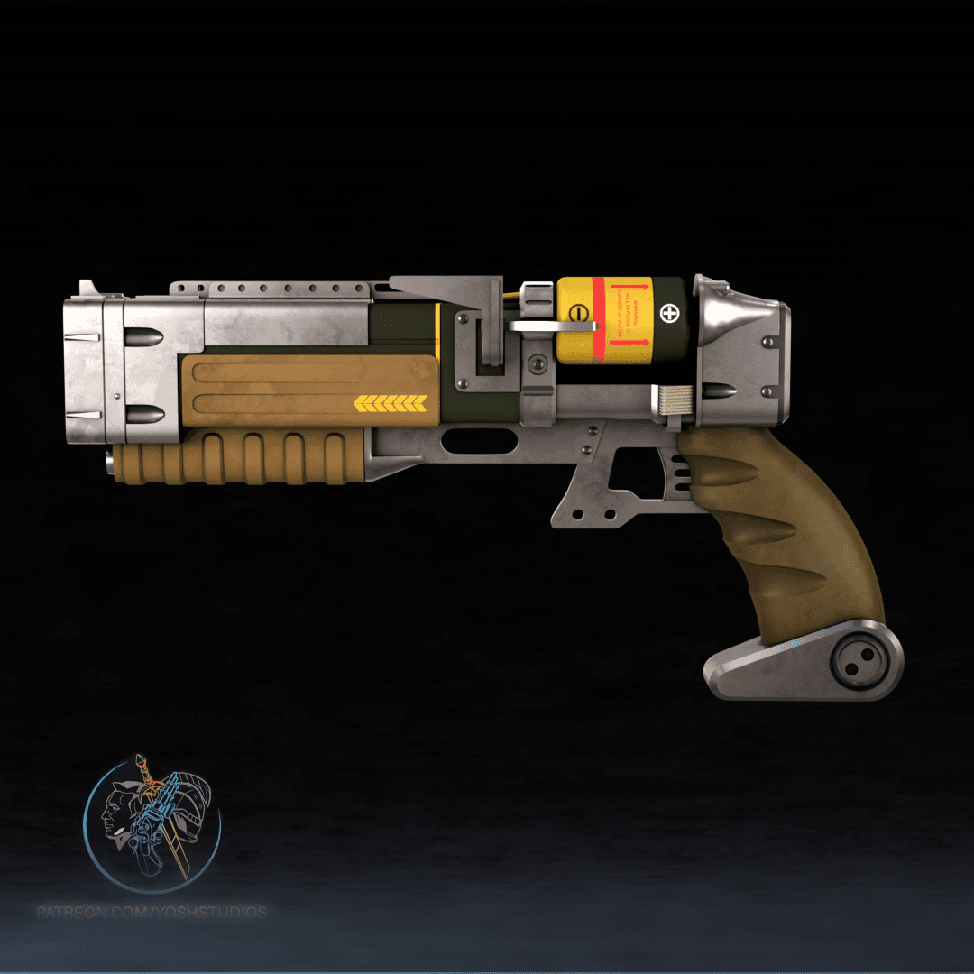 Fallout Laser Blaster 3D Printer File STL 3d model