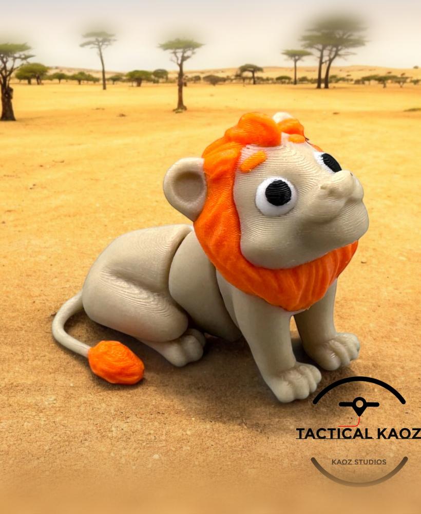 Leo the Lion – Articulating and Wiggling Cub Flexy  3d model