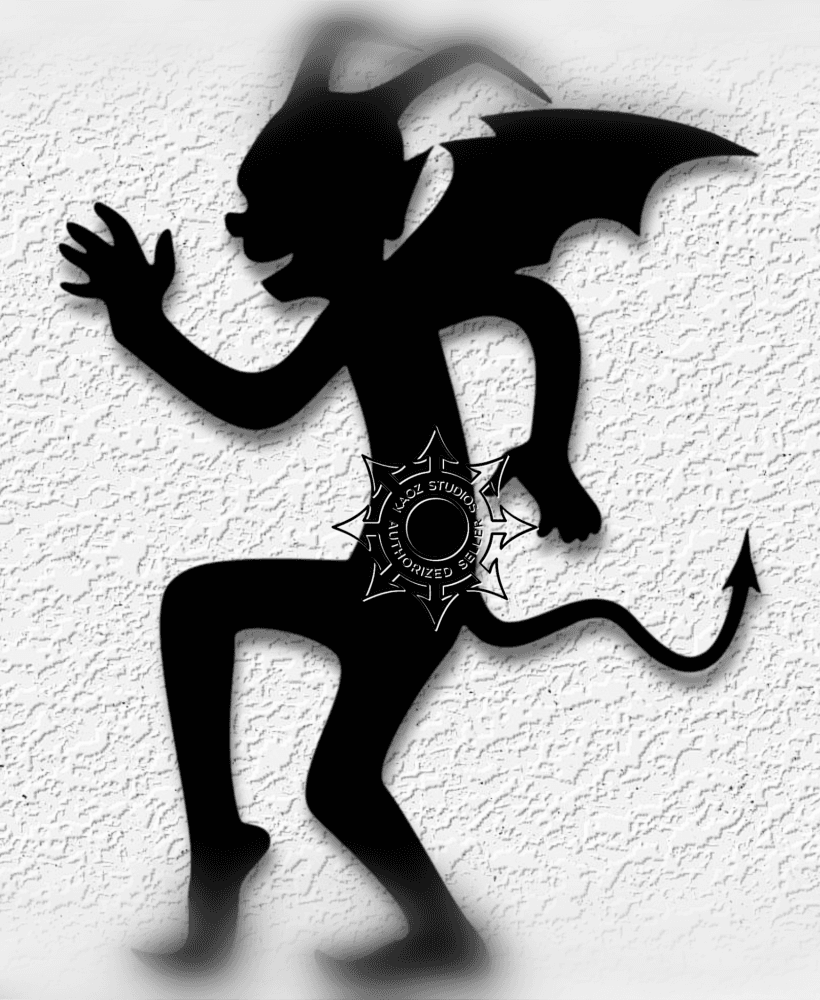 Demon Shadow Figure wall art demonic halloween decor 3d model