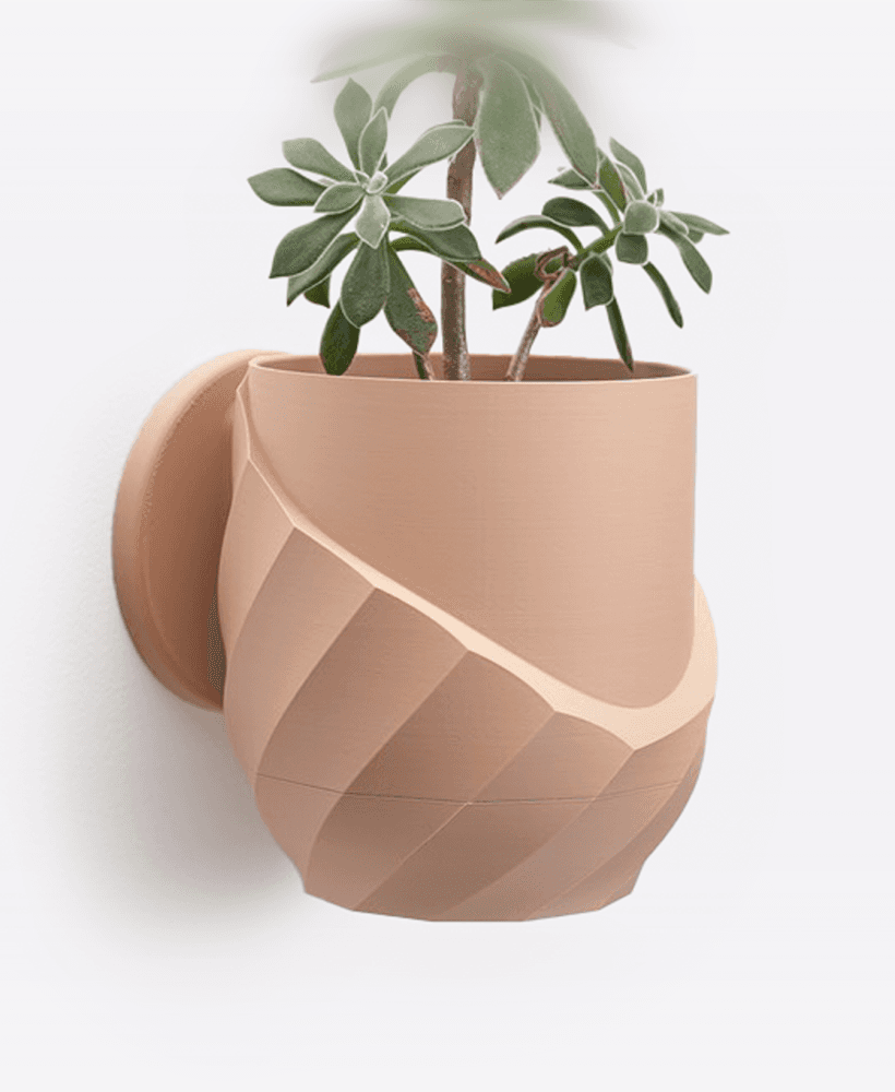 Cracked Spiral Planter 3d model