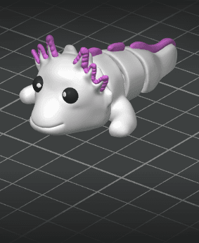 Flexi Axolotl (No Supports) 3d model