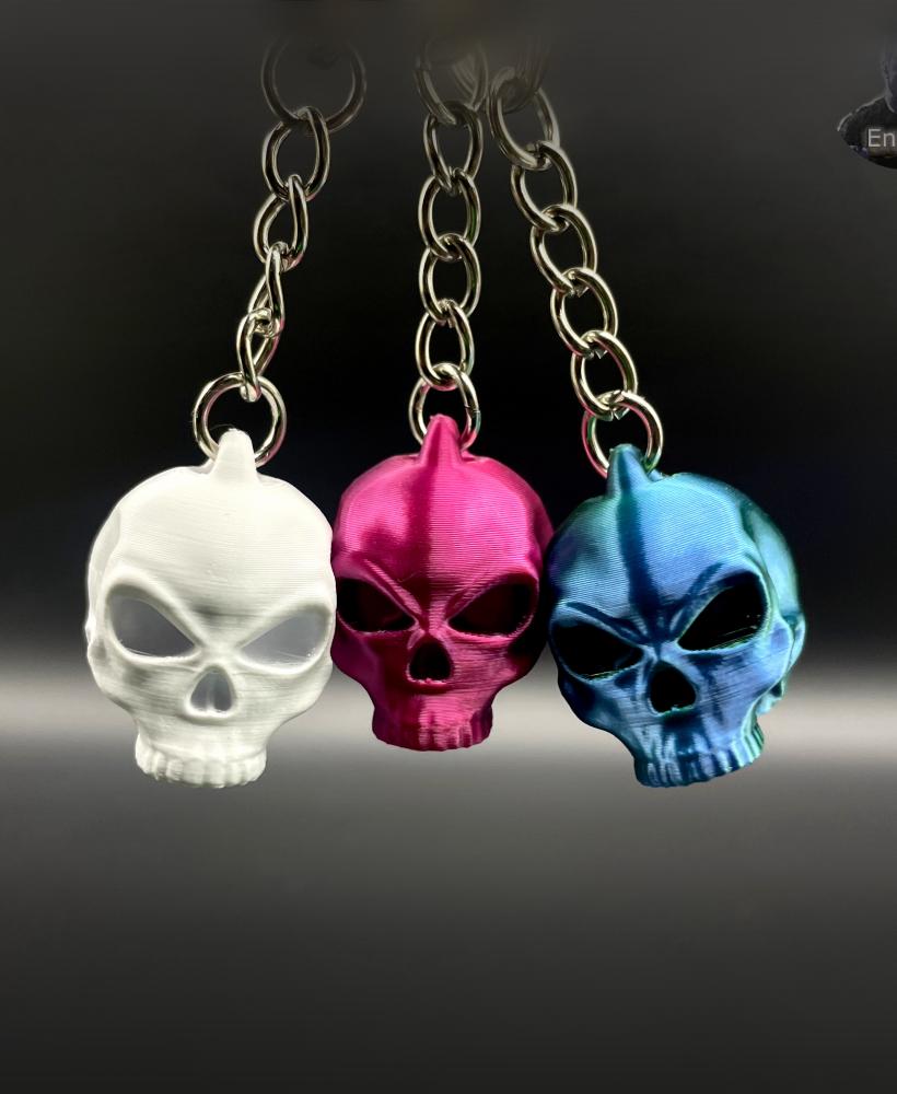 Skull Keychain - Earrings 3d model