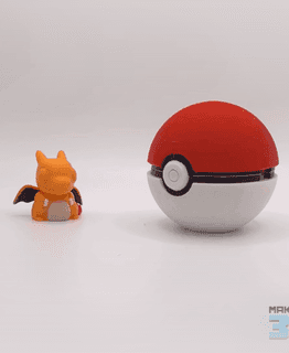 3D Printable ChibiCharzrd With Print in Place PokebaII 3d model