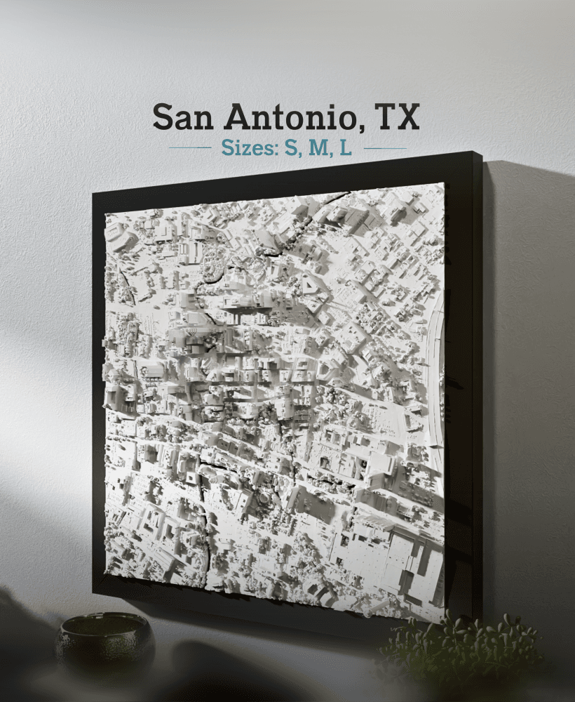 San Antonio, TX - Small, Medium, & Large 3d model