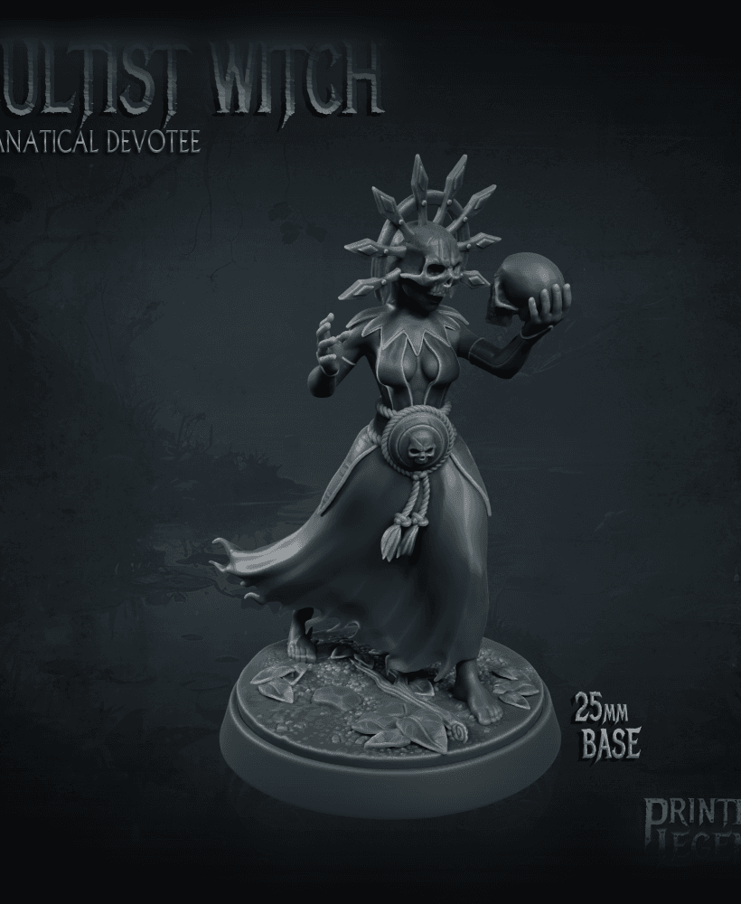 Cultist Witch 03 (25mm Base) 3d model