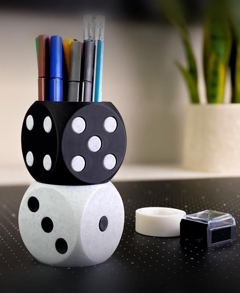 Dice Pencil Holder 3d model