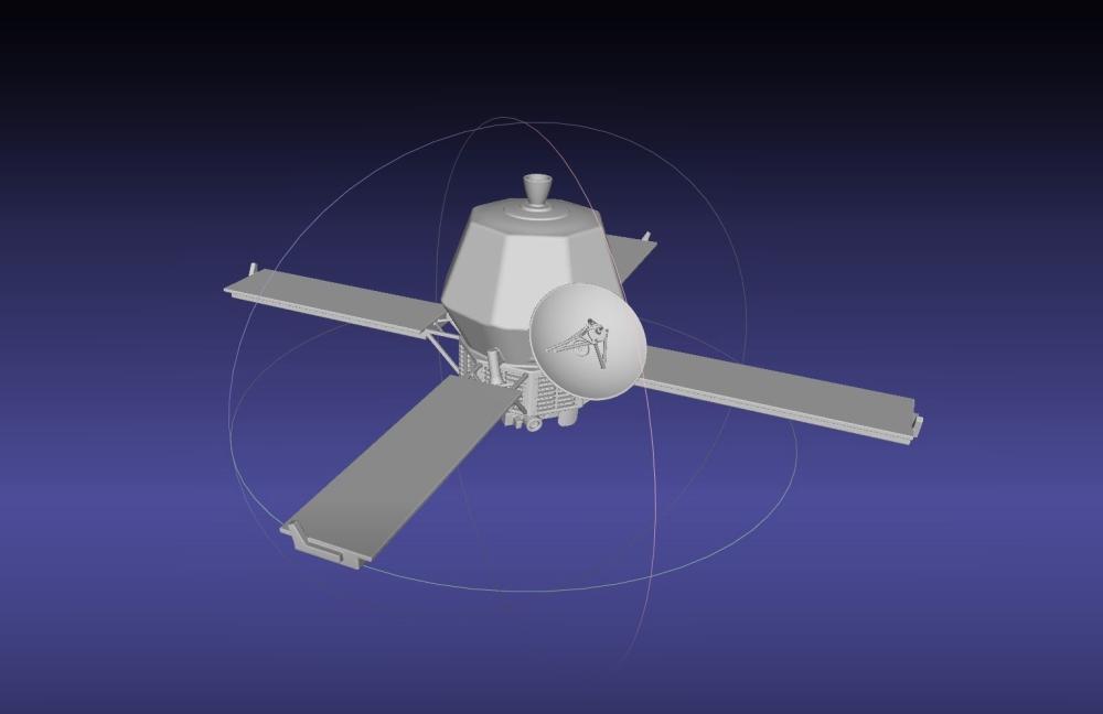 Mariner 9 Mars Probe Basic Printable Model 3d model