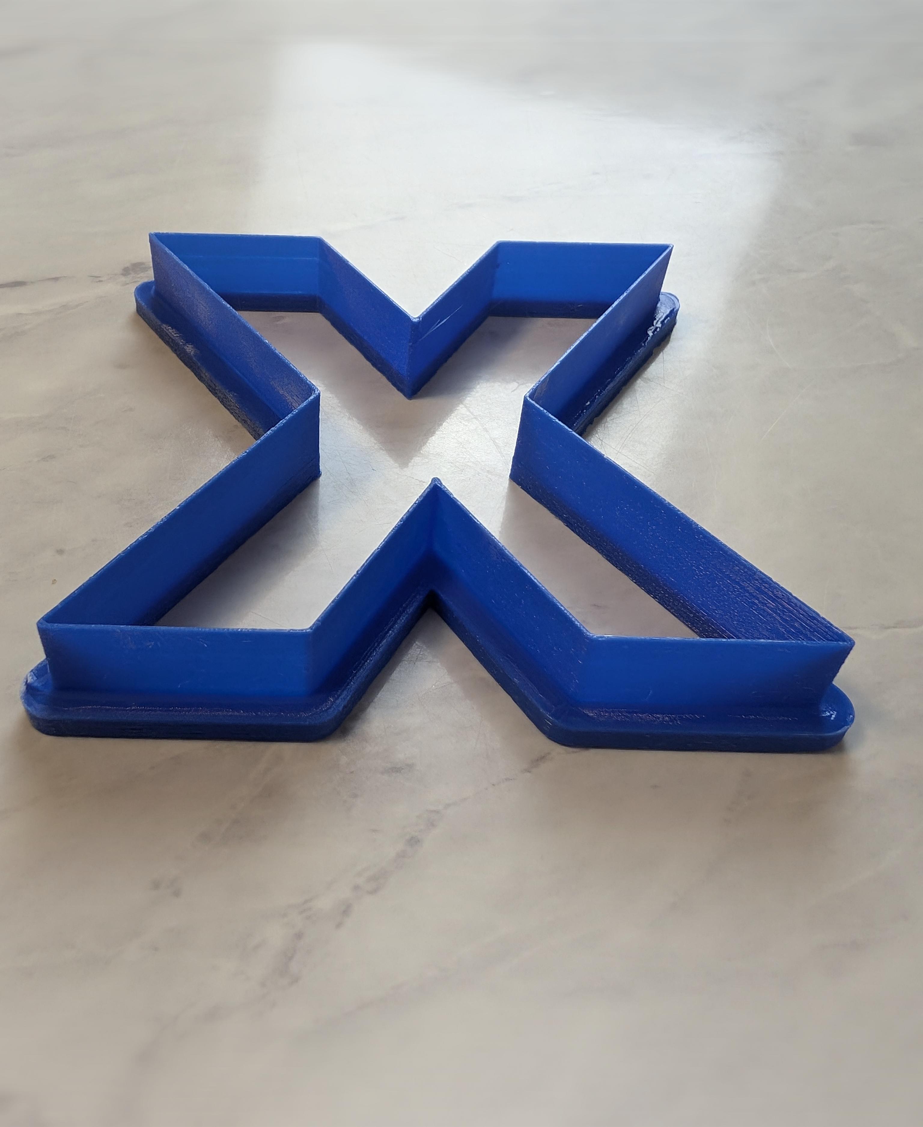 X Cookie Cutter 3d model