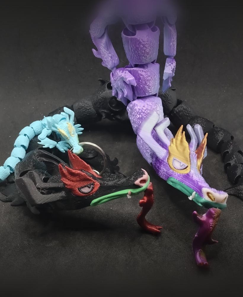 Articulated Aku Dragon Toy 3d model