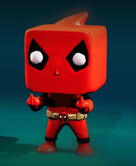 Dead Pool Funko style figure 3d model