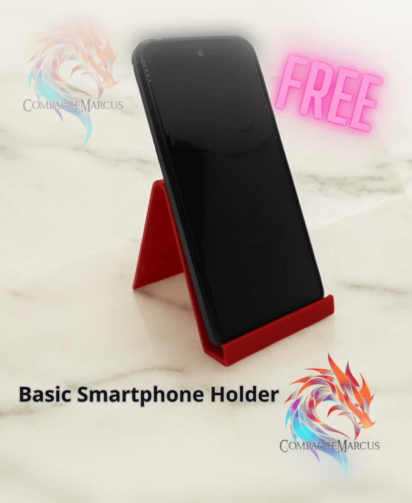 Basic Smartphone Holder / no supports / 3mf included 3d model