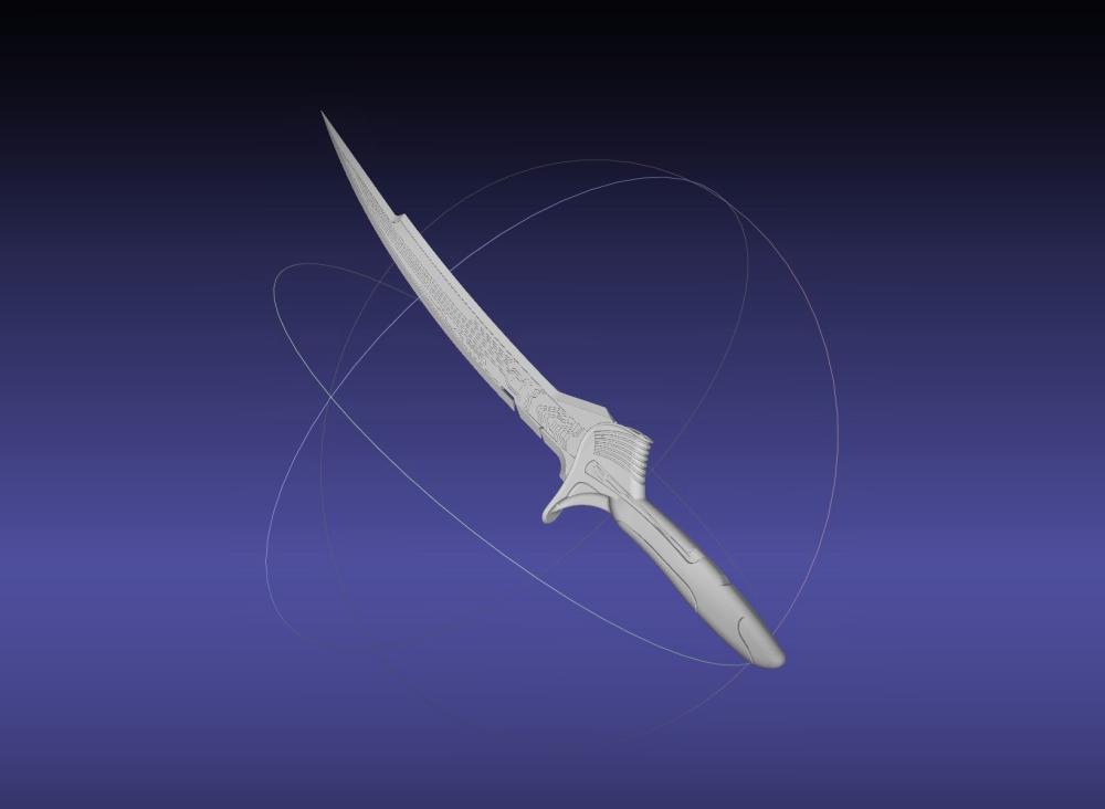 Alita Battle Angel Damaskus Sword Movie Version Assembly 3d model