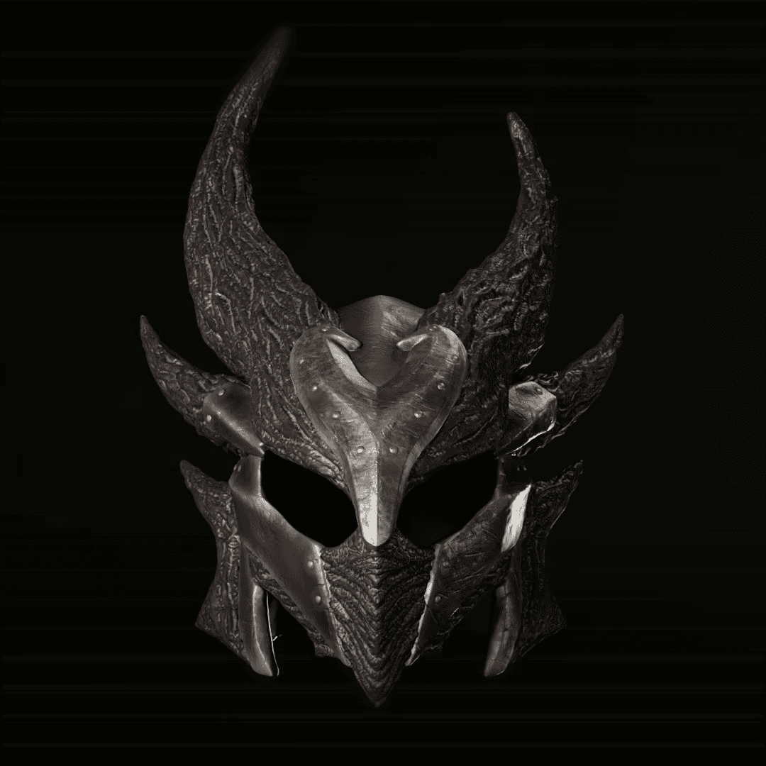 Skyrim Daedric Helmet STL 3D File 3d model