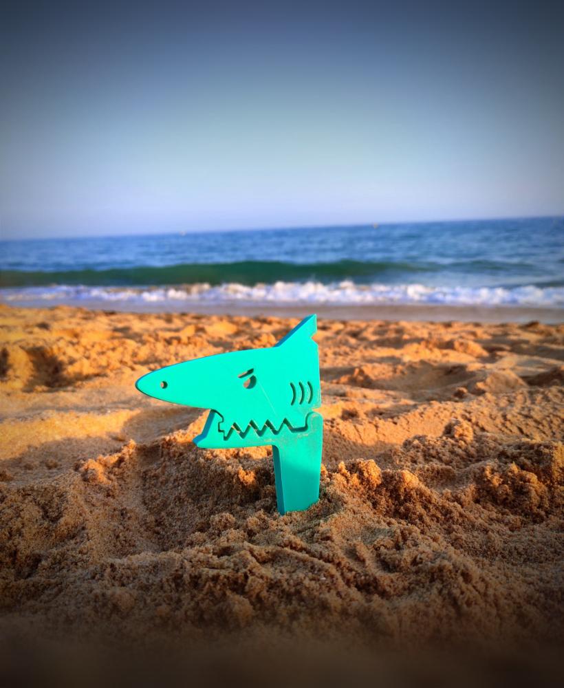 Shark- Beach Towel Anchor - Print in Place 3d model