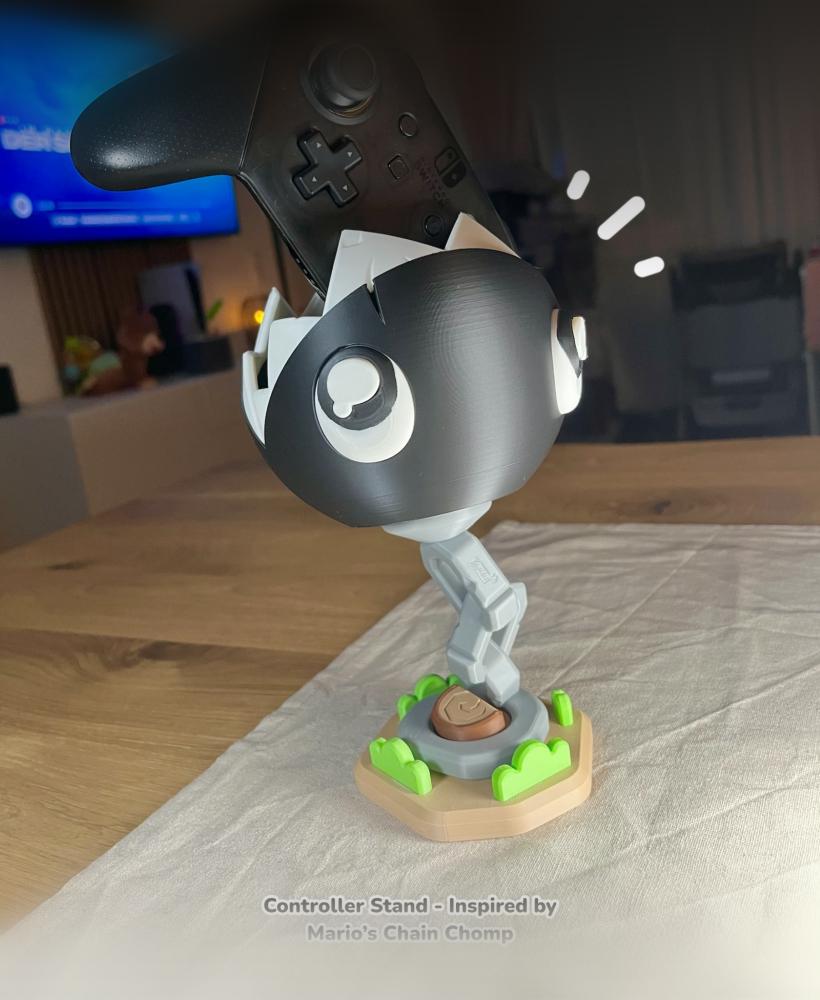 Chain Chomp Controller Stand for your Switch Controller - Inspired by "Mario Bros" 3d model