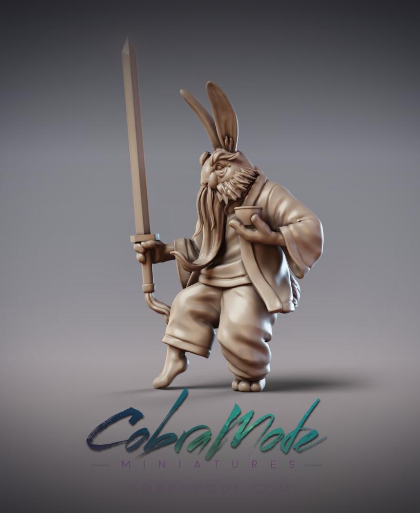 Rabbitfolk Teacher - Elegant Sword, Guanghan Swordmaster (Pre-supported) 3d model