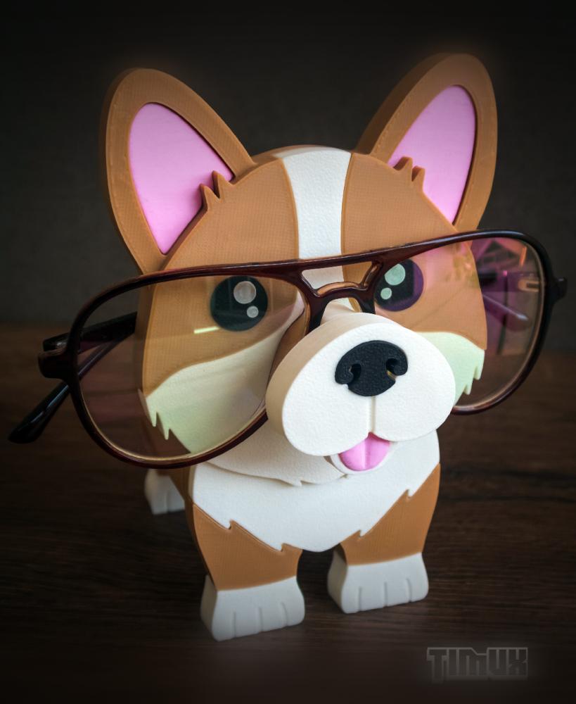 CORGI GLASSES HOLDER 3d model