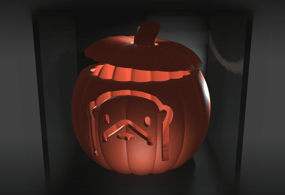 Otter Jack-O'-Lantern 3d model