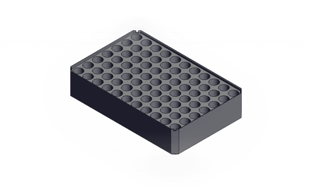 3x2x0.75 - Multibin Insert for AAA batteries 3d model