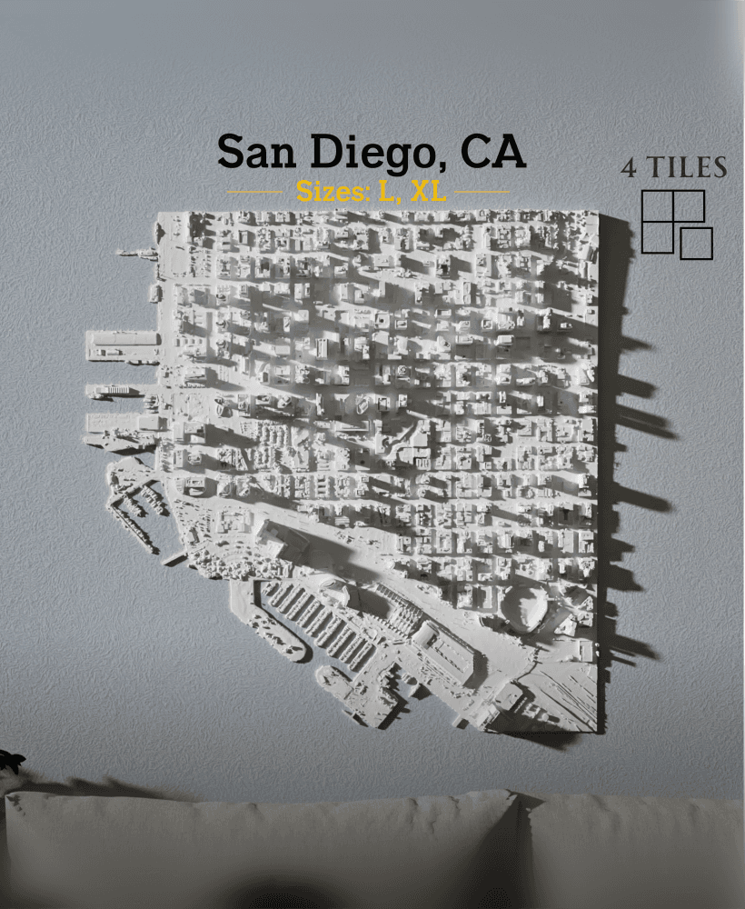 San Diego, CA - Large and Extra Large 3d model