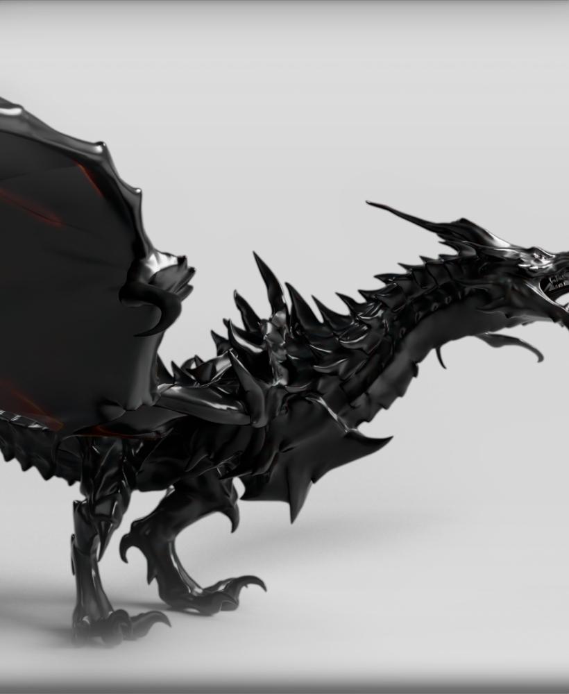 Alduin Skyrim Dragon 3D Model - Legendary Dragon 3d model