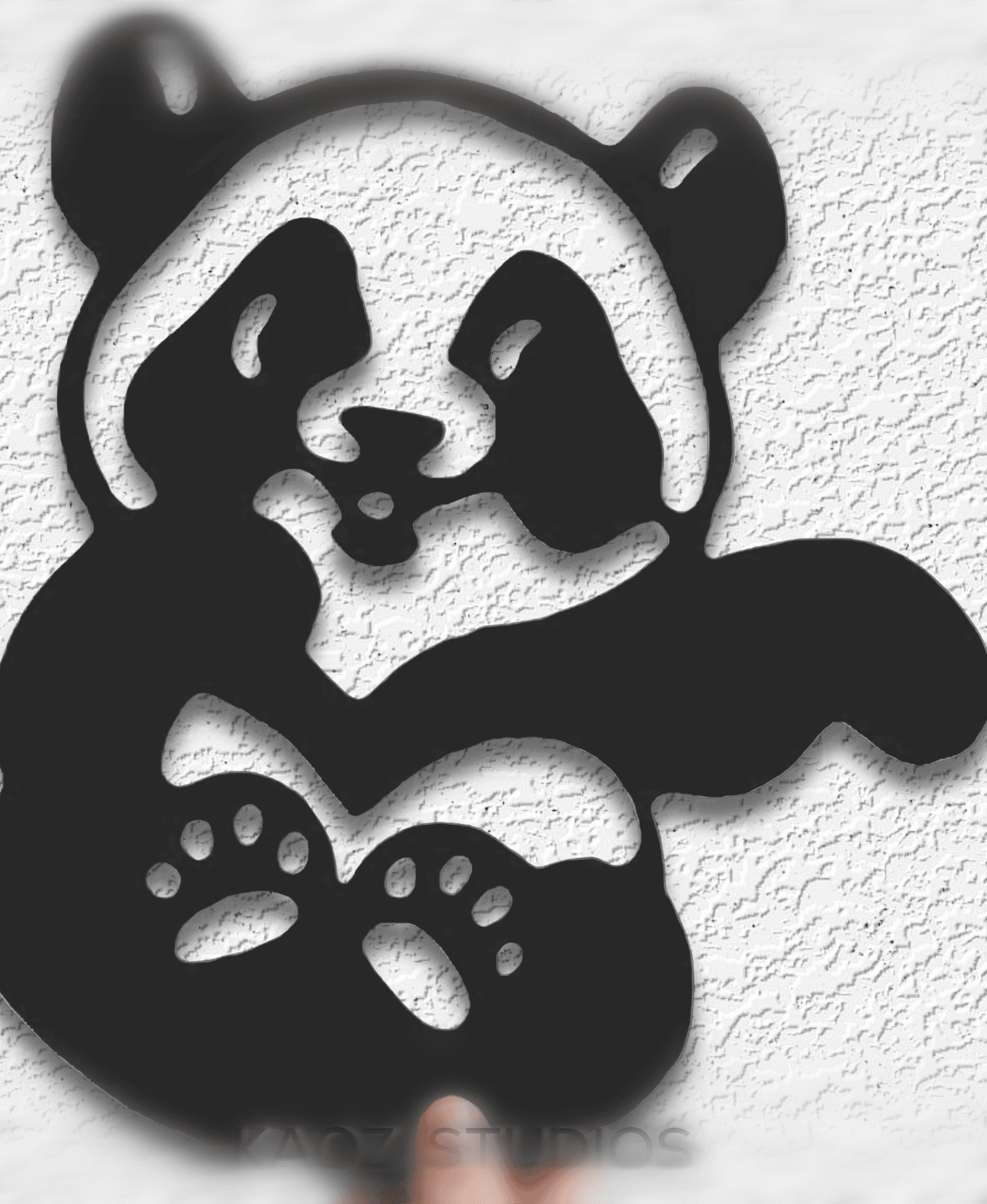 baby panda wall art pandabear wall decor bear cub decoration 3d model