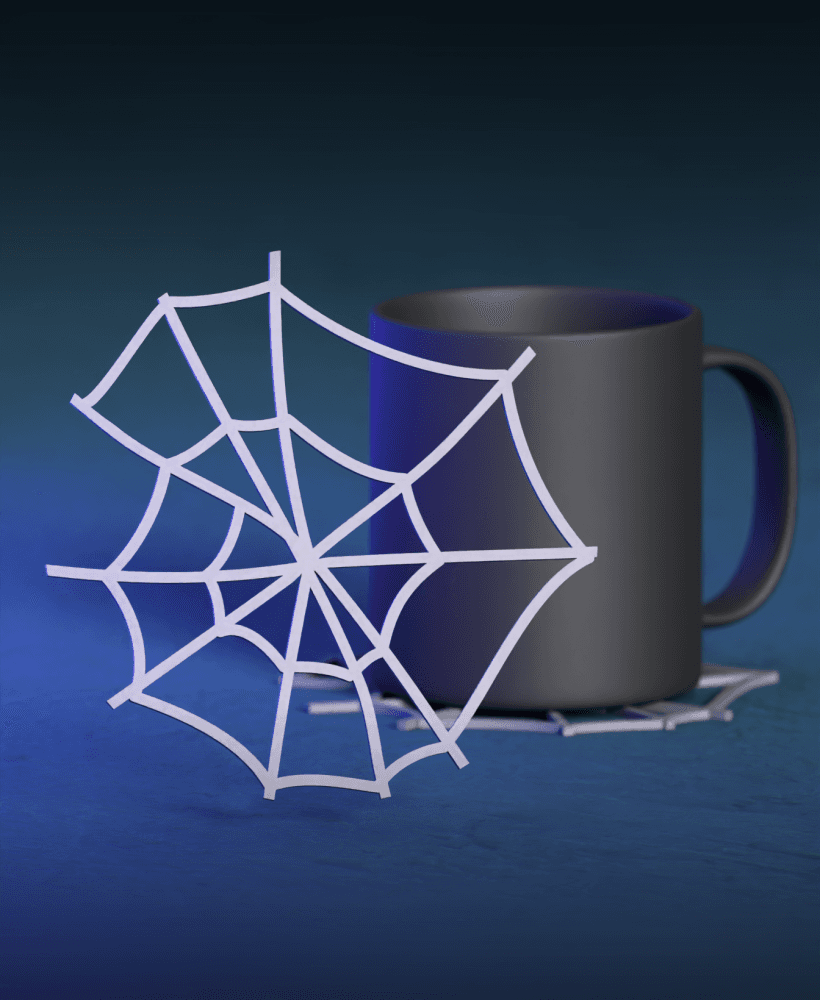 Cobweb Coaster 3d model