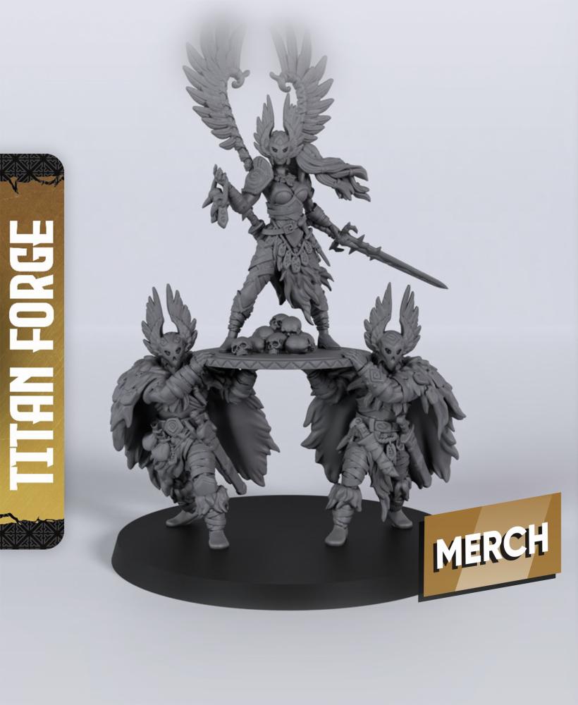 Vindicta Raid Queen - With Free Dragon Warhammer - 5e DnD Inspired for RPG and Wargamers 3d model