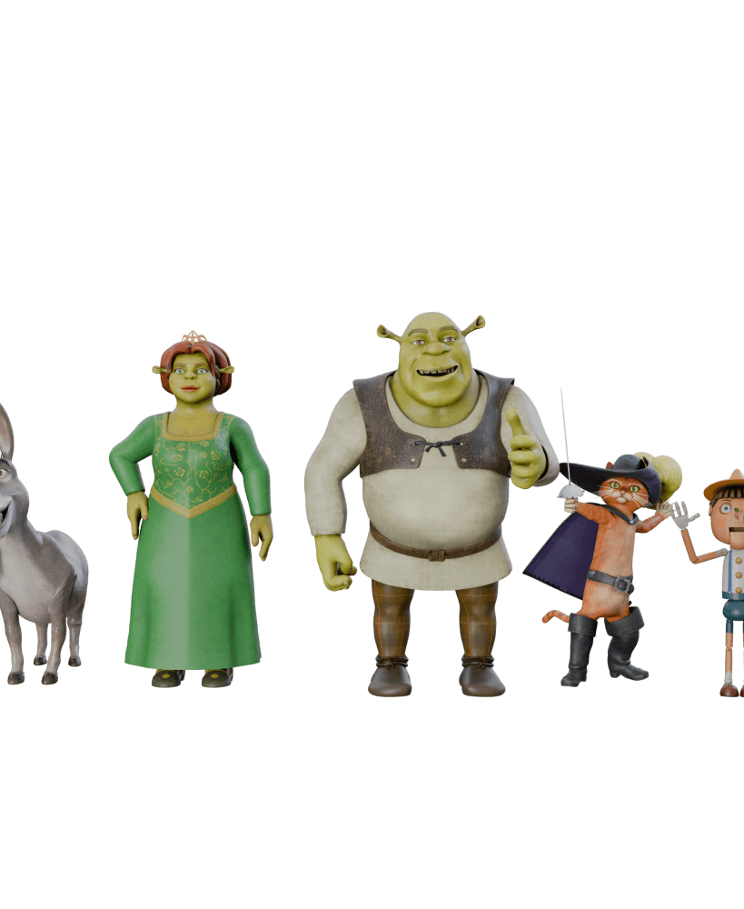 Shrek Characters Collection 3d model